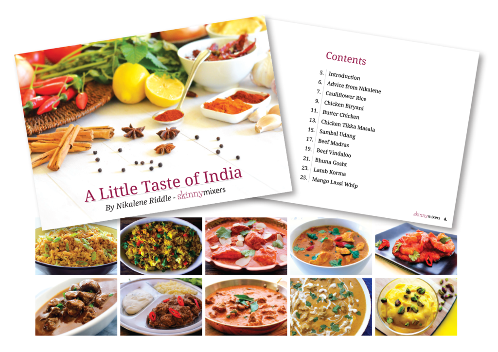A Little Taste of India Cookbook Skinnymixers