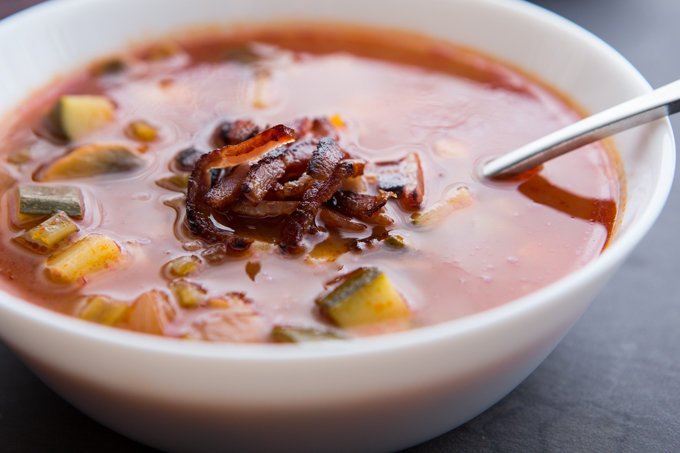 Bacon & Vegetable Soup Skinnymixers