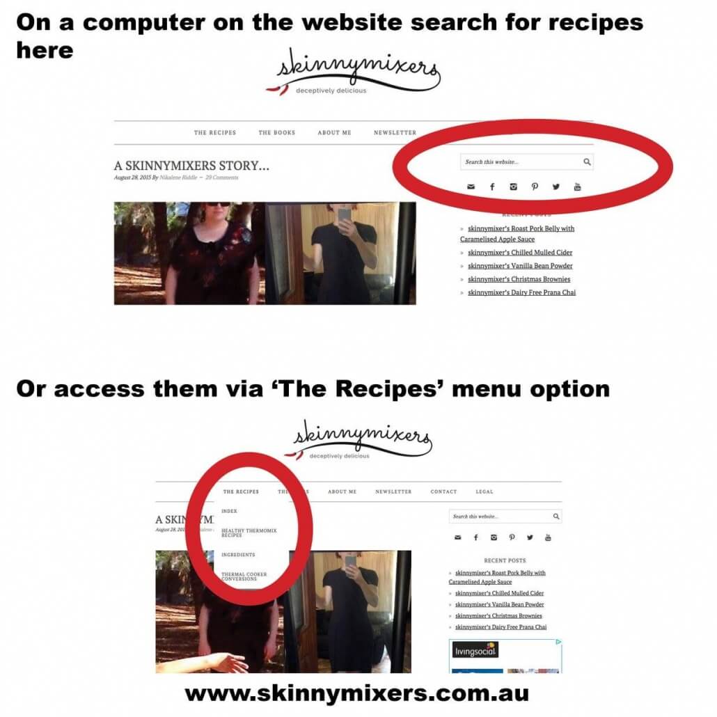 How to search for recipes