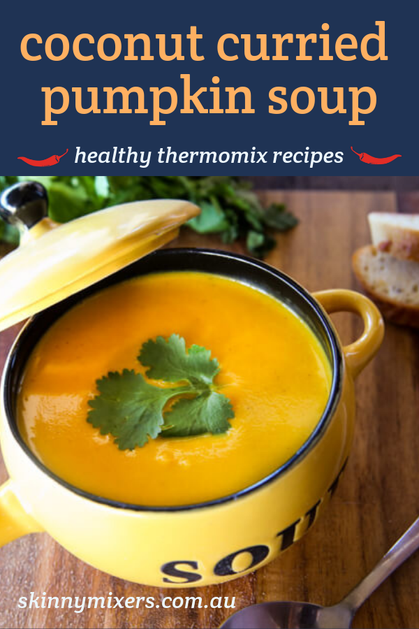coconut curried pumpkin soup thermomix recipe by skinnymixers