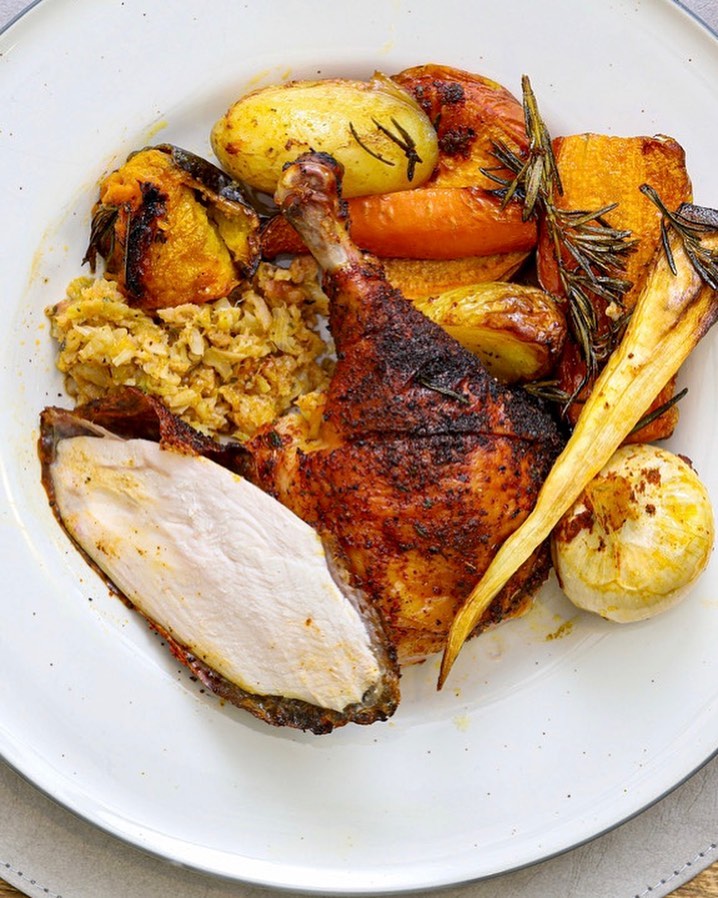 roasted chicken dinner