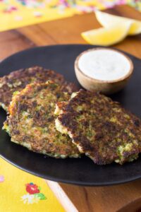 Bacon Broccoli Fritters with Ranch