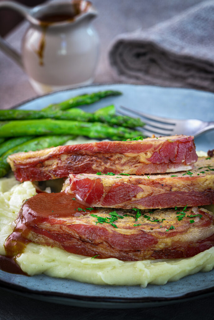 THMV: Bacon Wrapped Meatloaf with Smoky BBQ Sauce