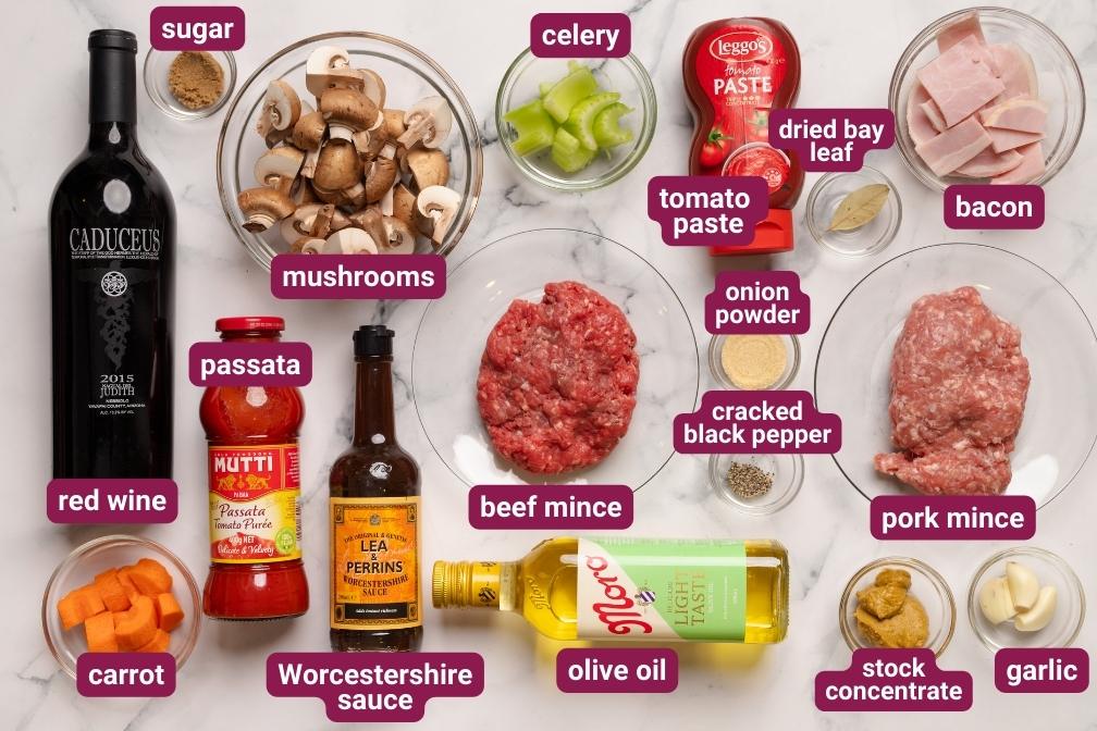 Family Lasagna Meat Sauce Ingredients