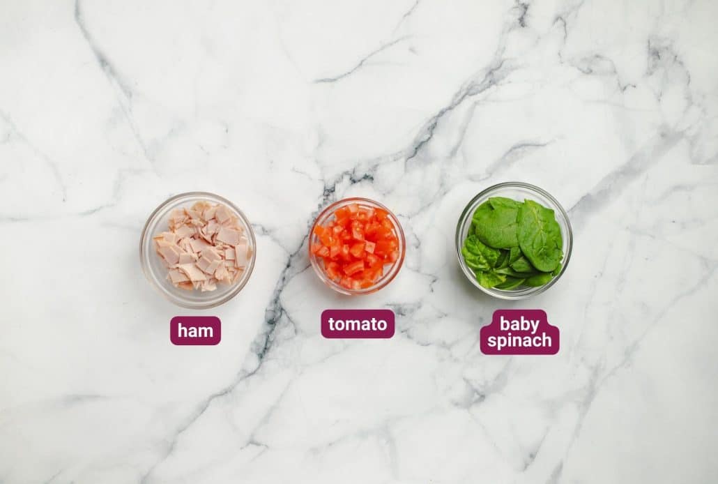 skinnymixer's Crustless Ham, Tomato & Spinach Quiche from The Healthy Mix Dinners 3