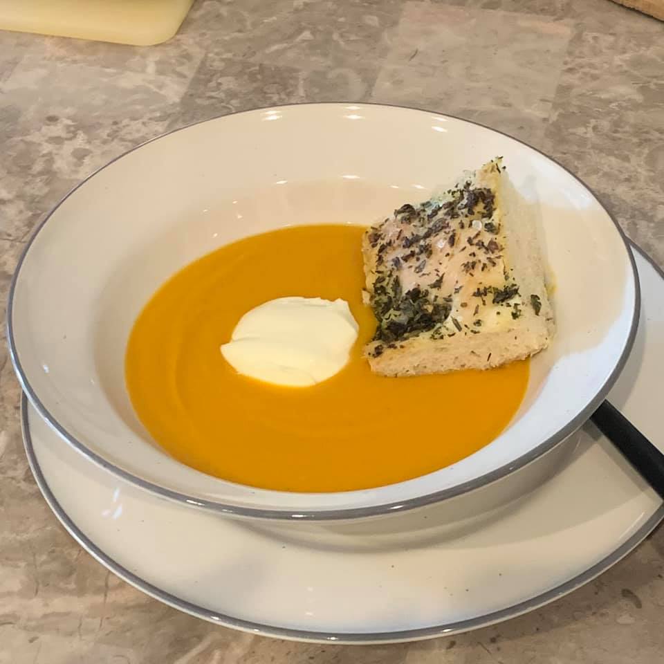 Pumpkin Soup with Focaccia