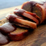 skinnymixer's Bacon Wrapped Meatloaf with Smokey BBQ Sauce