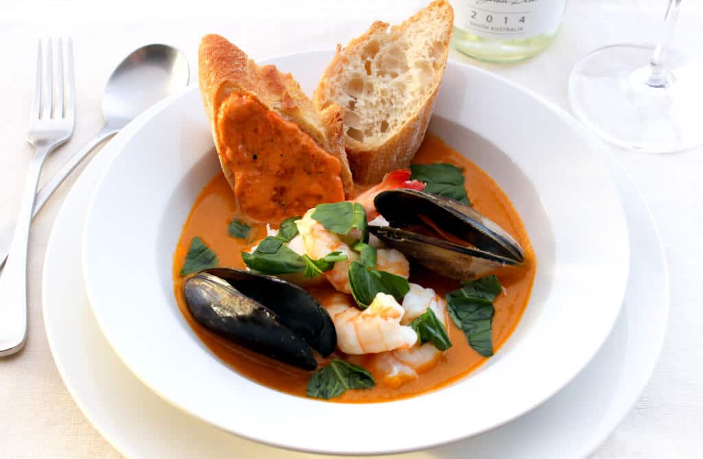 skinnymixer's Seafood Bisque with Rouille