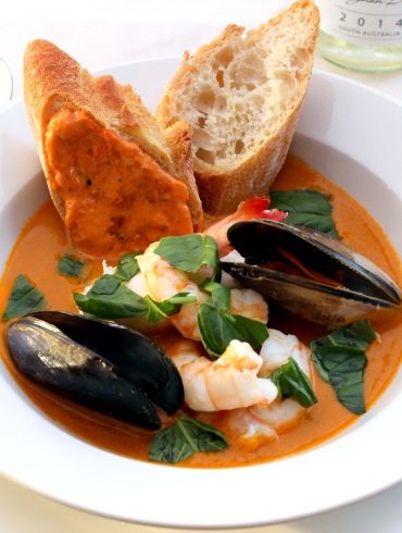 skinnymixer's Seafood Bisque with Rouille