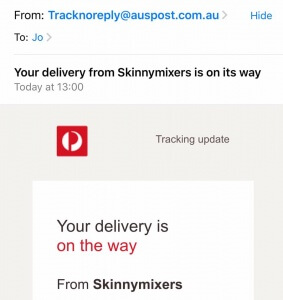 Skinnymixers eParcel Tracking