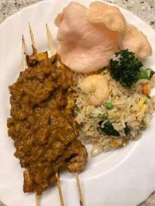 Malaysian Satay Chicken & Fried Rice