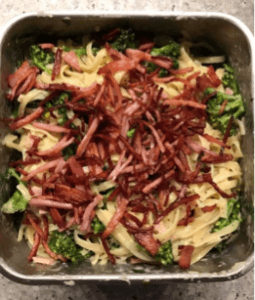 Creamy Bacon and Broccoli Fettucine
