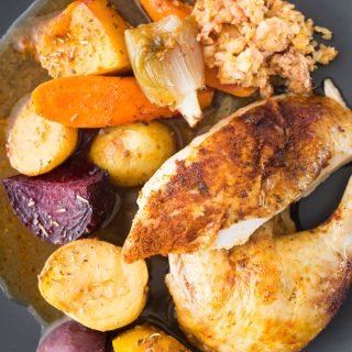 Thermomix Roast chicken stuffing gravy