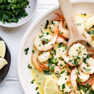 Healthy Creamy Garlic Prawns