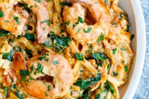 Skinnymixers prawn pasta