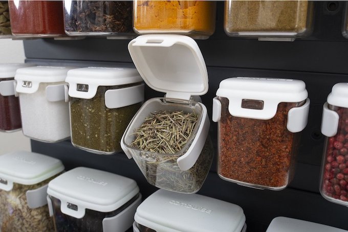 small storage jars for spices