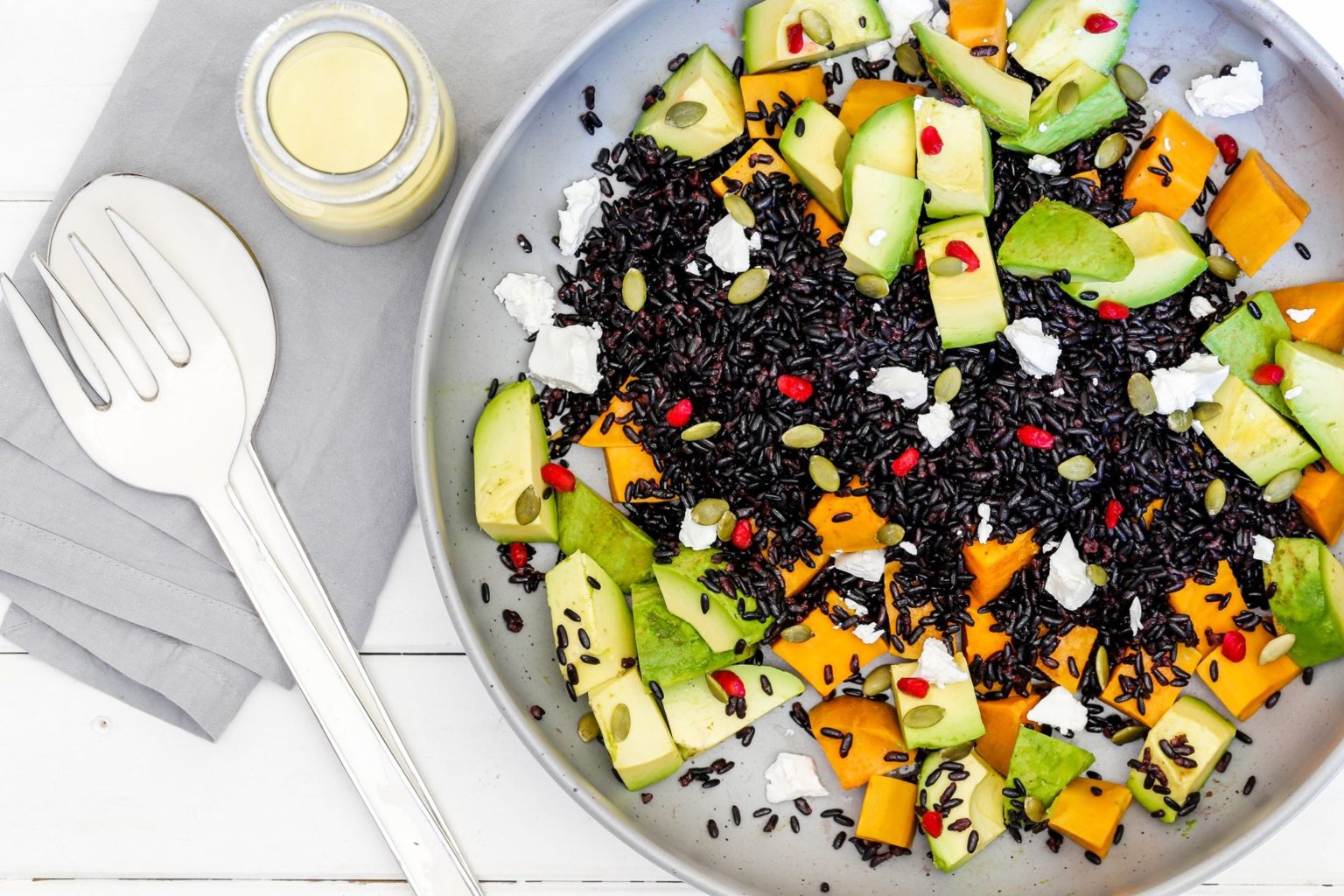skinnymixer's Black Rice & Sweet Potato Salad Skinnymixers