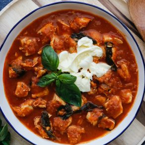 Caprese Chicken Stew