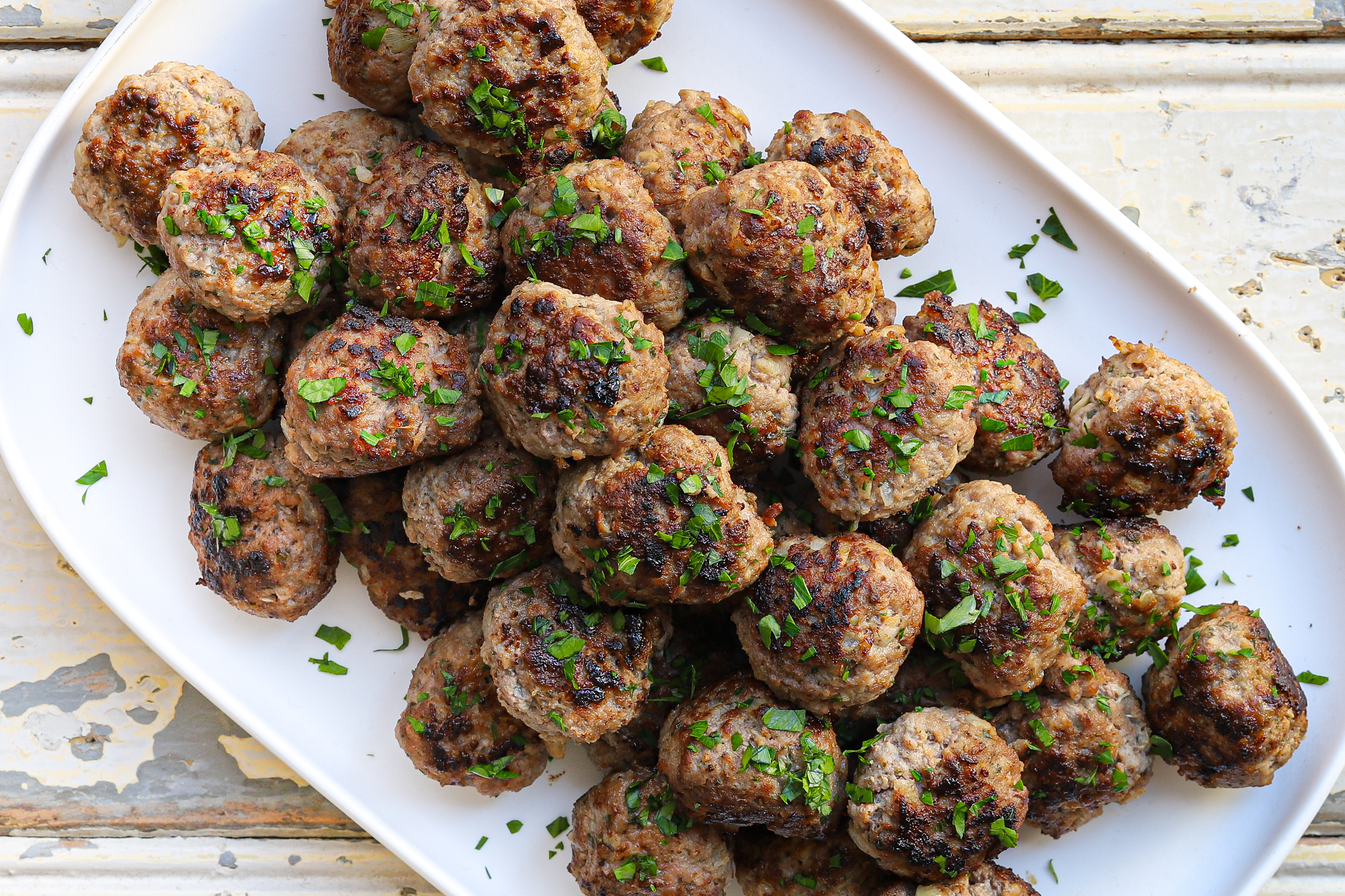 These super delicious Greek meatballs are a popular feature on meze platter...