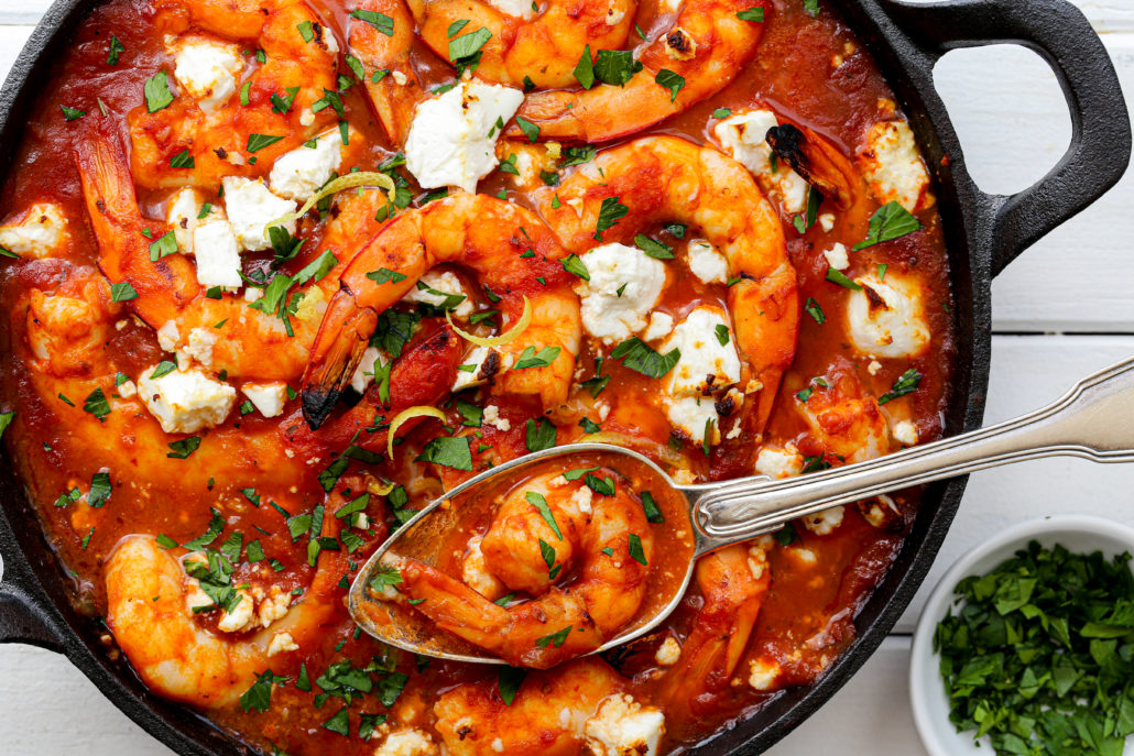 ALToG: Saganaki Prawns - skinnymixers