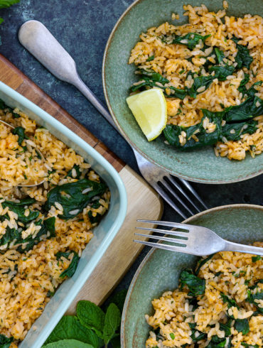 Skinnymixers Greek Spinach Rice