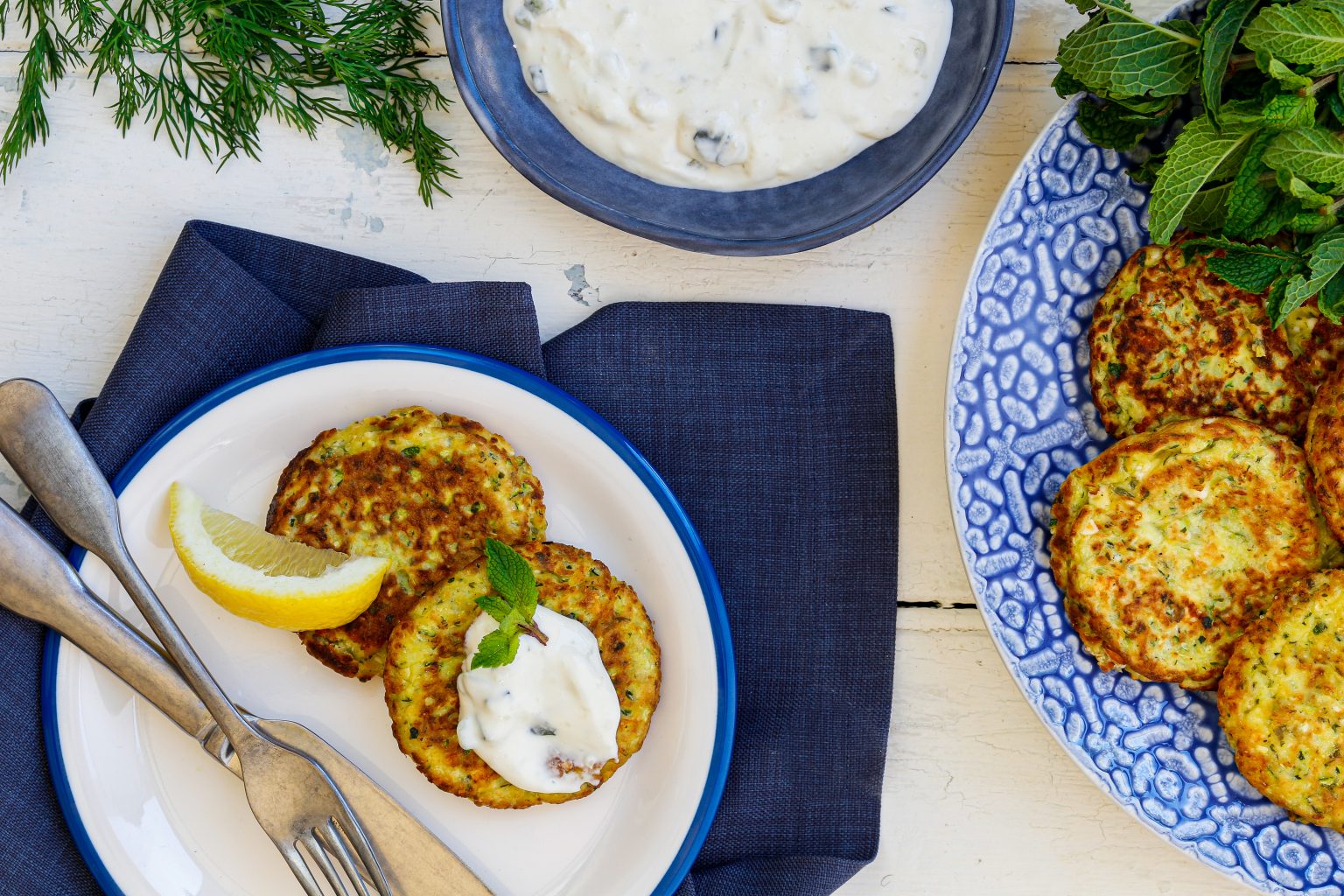 ALToG Kolokithokeftedes (zucchini feta fritters) Skinnymixers