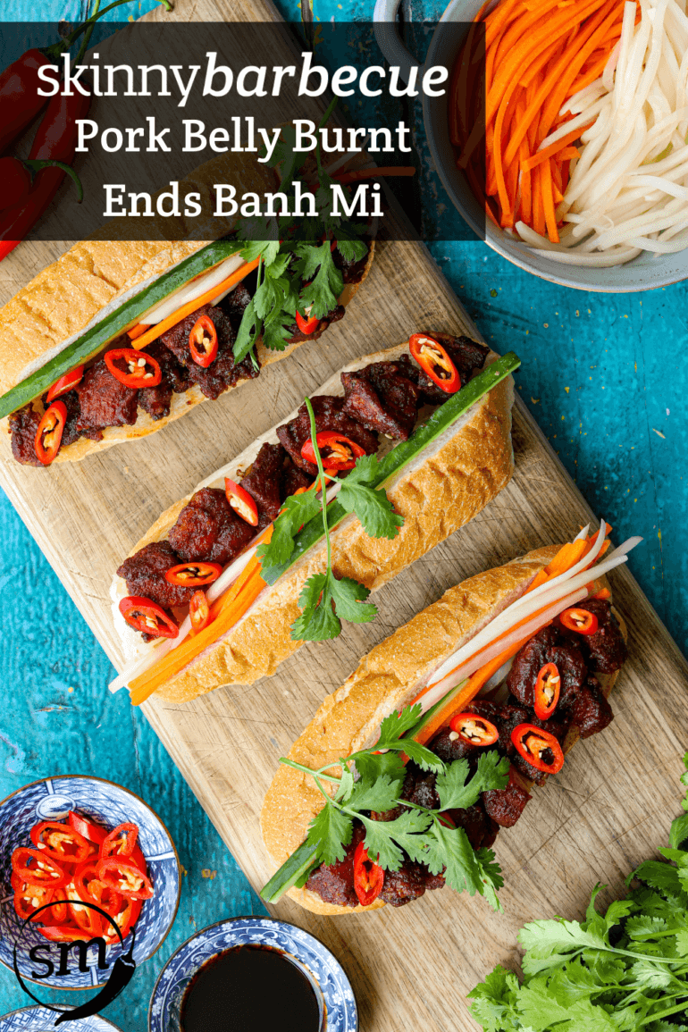 SMBBQ Pork Belly Burnt Ends Banh Mi Skinnymixers