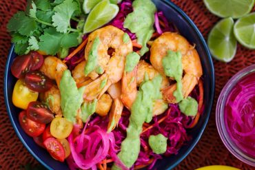 The Healthy Mix Dinners Prawn Taco Salad with Avocado Dressing