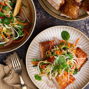 Skinnymixers Crispy Pork Belly Salad