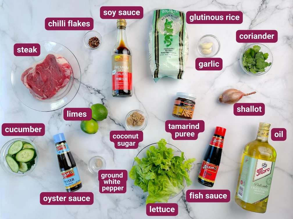 What you will need to make Crying Tiger Beef