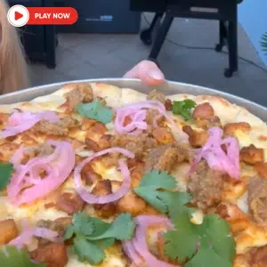 Chicken Satay Pizza live with Nik