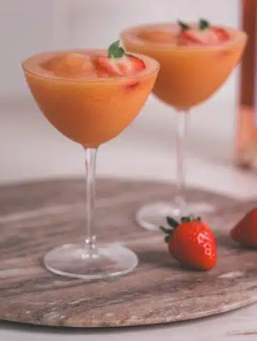 Summer Peach Frosé (Frozen Rosé Cocktail)