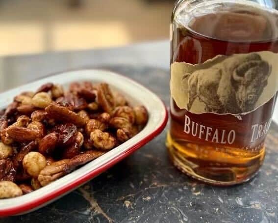 Bourbon and Nuts - Candied Buffalo Trace Kentucky Straight Bourbon Whiskey Nuts