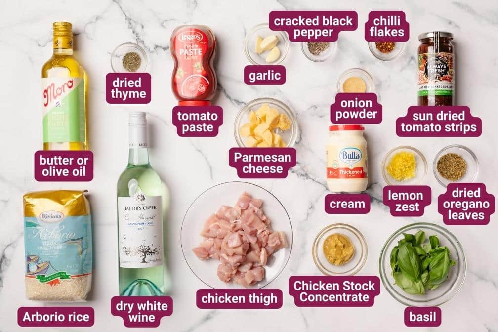 Marry Me Chicken Risotto Ingredients