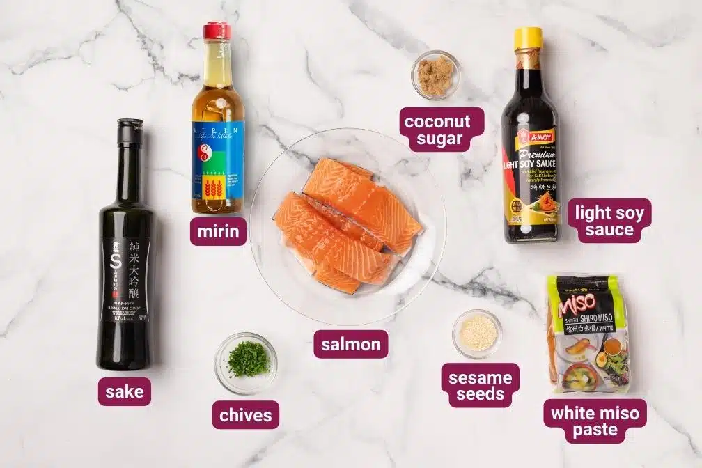 Miso Glazed Salmon Ingredients