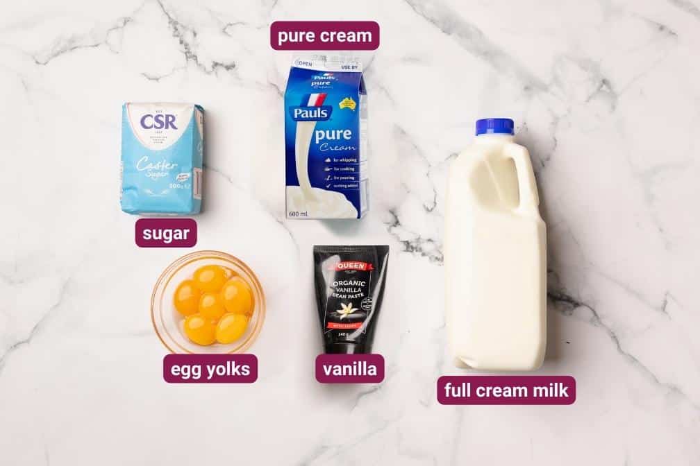 Classic Vanilla Ice Cream Ingredients