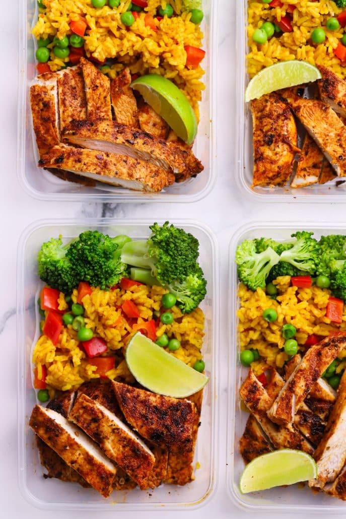 Portuguese Chicken Rice Meal Prep