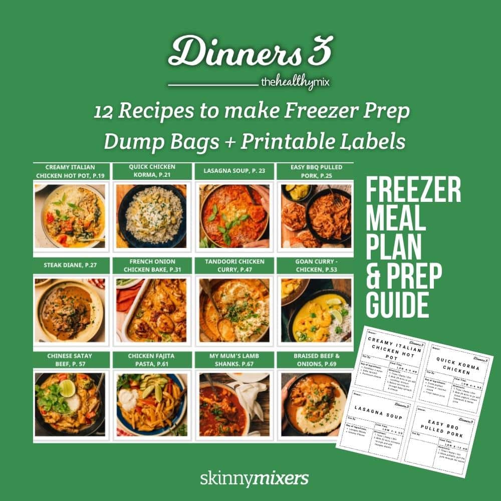 Freezer to Slow Cooker Meal Prep - Dinners 3 - Skinnymixers