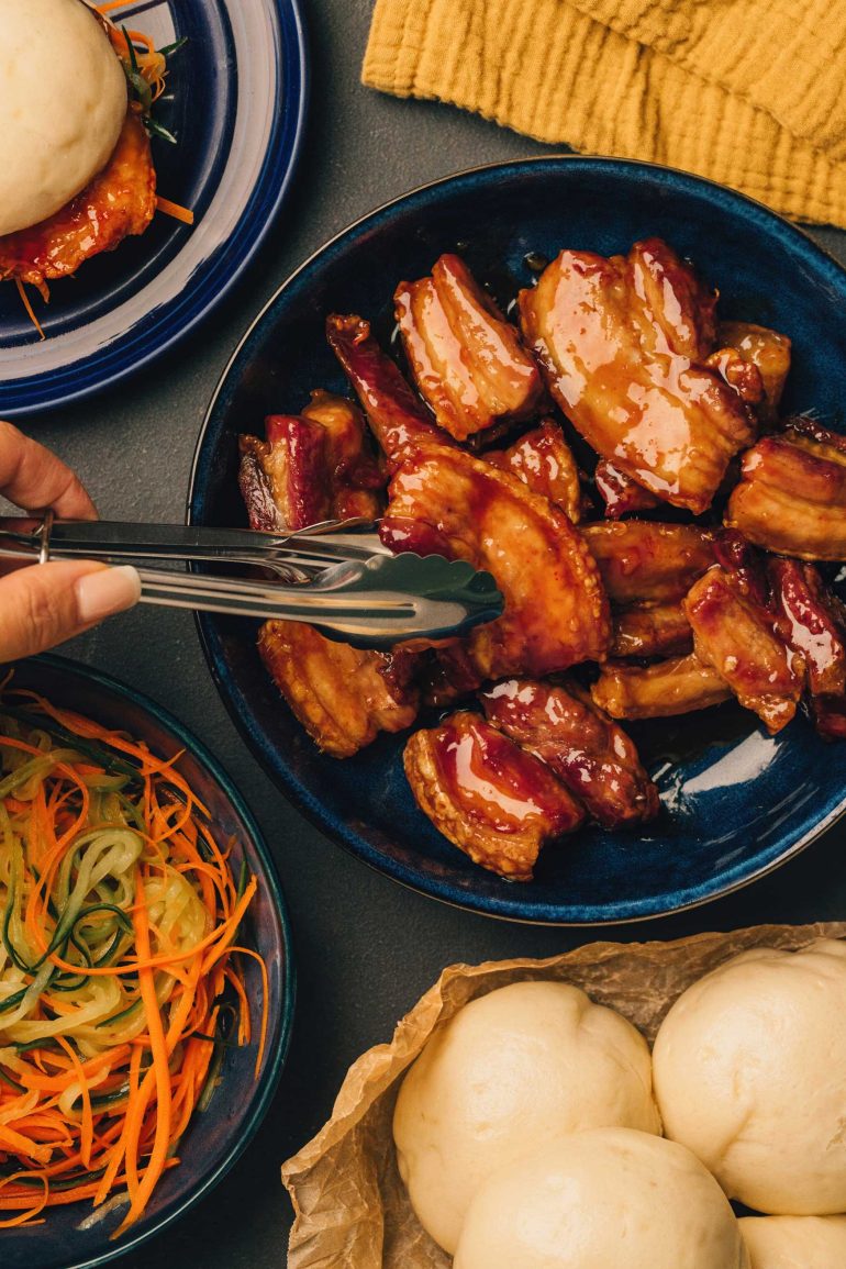 Sticky Pork Belly Bao Sliders