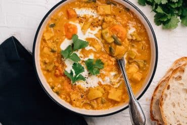 Vegetarian Mulligatawny Soup made in the Thermomix