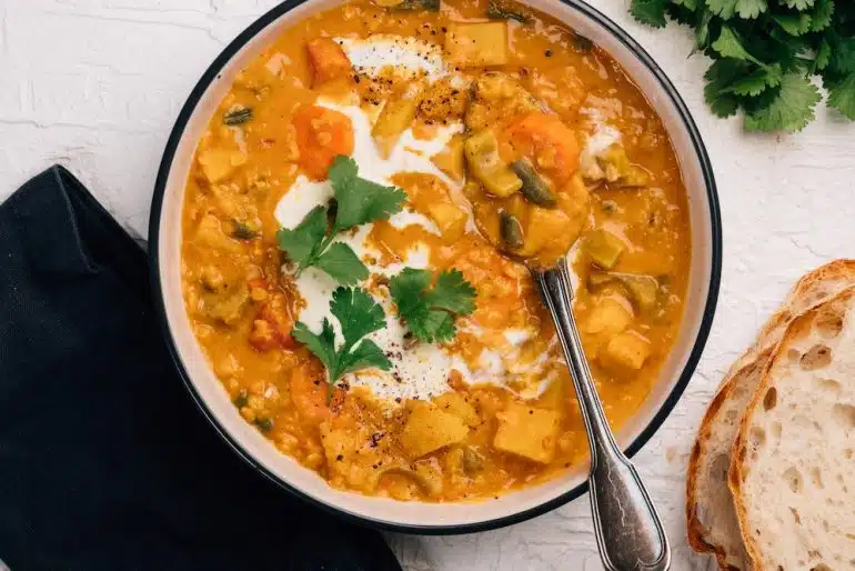 Vegetarian Mulligatawny Soup made in the Thermomix