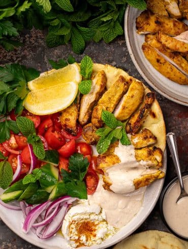 Skinnymixers Chicken Shawarma from SkinnyMediterranean.