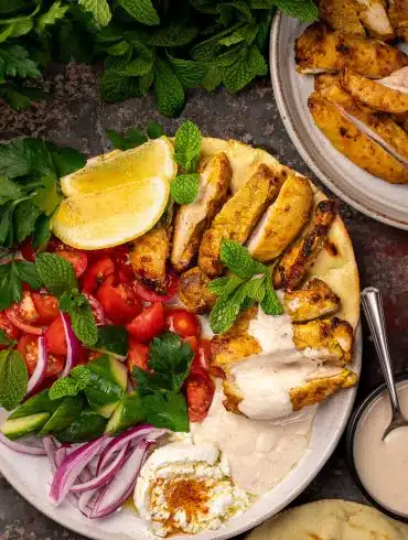 Skinnymixers Chicken Shawarma from SkinnyMediterranean.
