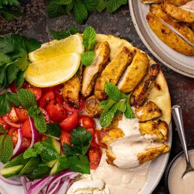 Skinnymixers Chicken Shawarma from SkinnyMediterranean.