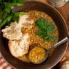 Skinnymixers Fakes Greek Lentil Soup from SkinnyMediterranean.