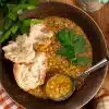 Skinnymixers Fakes Greek Lentil Soup from SkinnyMediterranean.