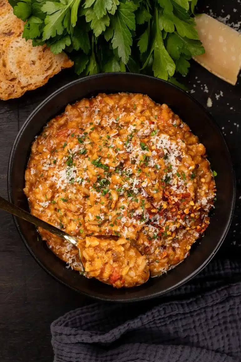Skinnymixers Hidden Veg Bolognese Risotto from SkinnyMediterranean.
