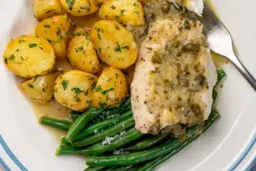 Skinnymixers Italian Fish Piccata All in One Dinner from SkinnyMediterranean.
