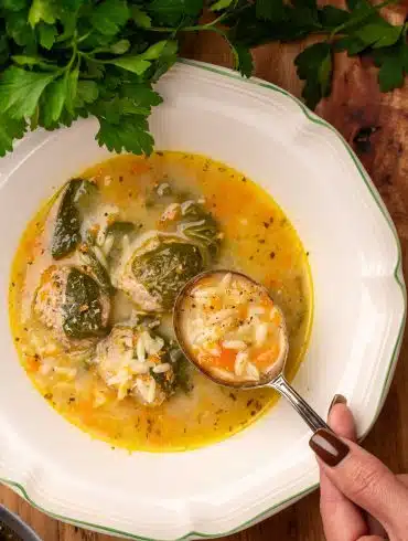 Skinnymixers Italian Wedding Soup from SkinnyMediterranean.