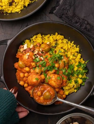 Skinnymixers Moroccan Chicken Meatball in Tomato Sauce from SkinnyMediterranean.